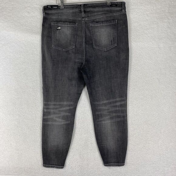 NWOT Liverpool Jeans Womens 16/33 Gray Abby High Rise Crop Skinny Button Fly - Picture 6 of 16
